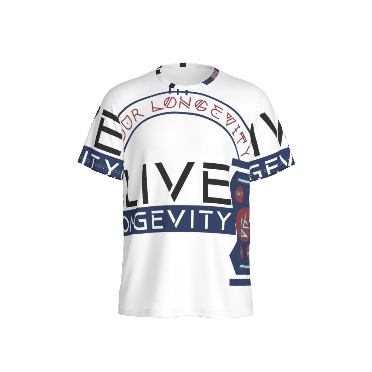 All-Over Print Men's O-Neck Sports T-Shirt