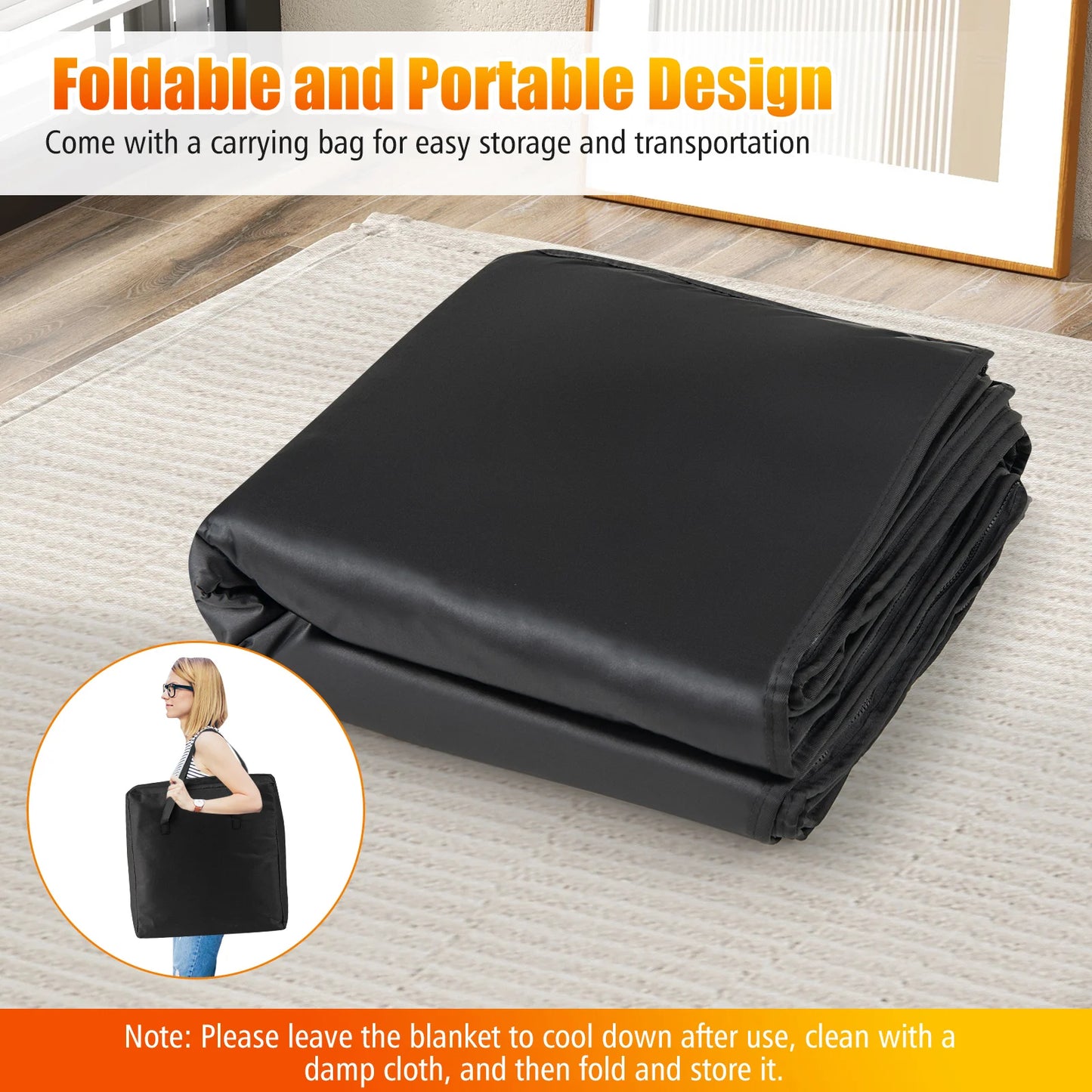 Infrared Sauna Blanket with Sleeves & Wraps – 90°–180°F | Home Detox & Recovery Kit