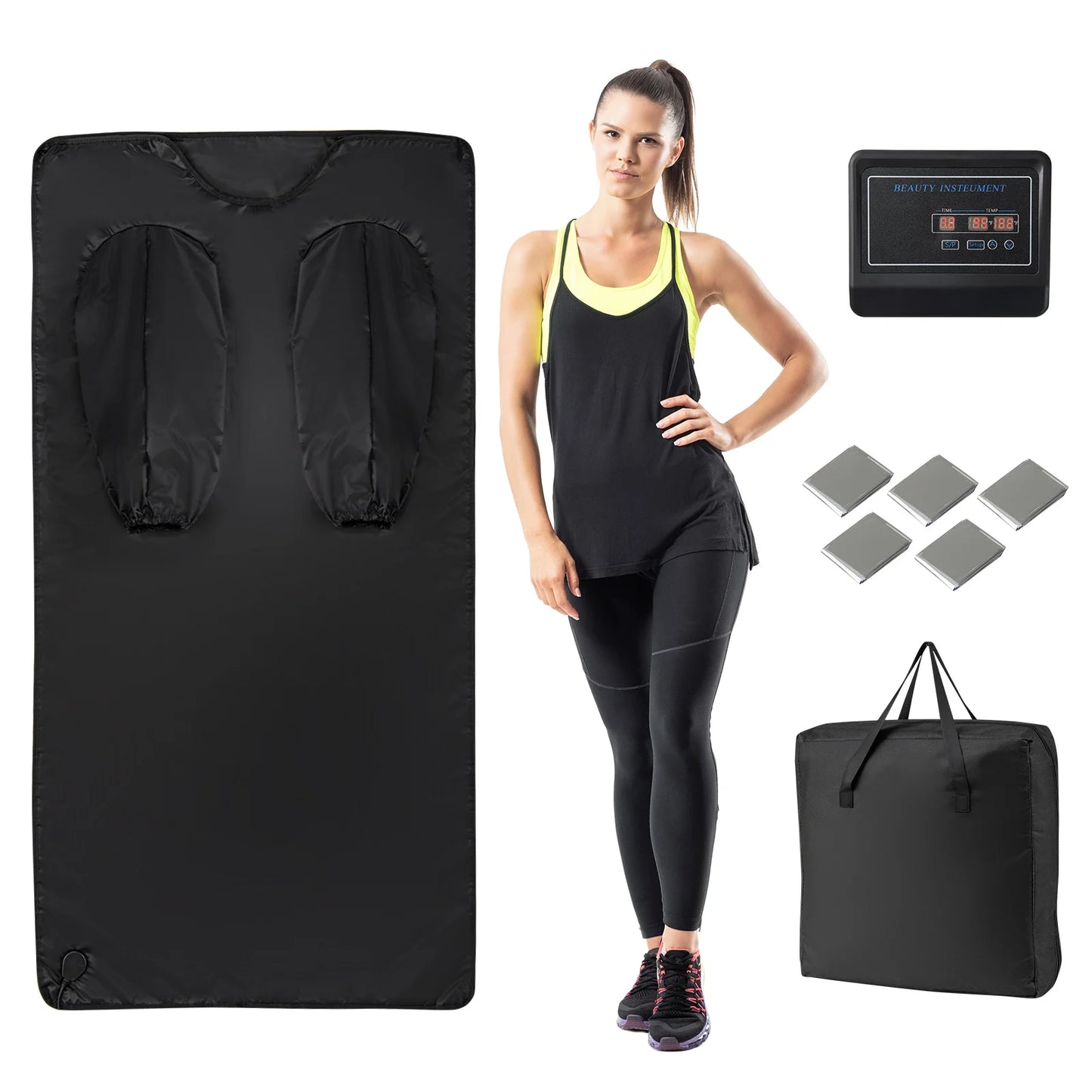 Infrared Sauna Blanket with Sleeves & Wraps – 90°–180°F | Home Detox & Recovery Kit